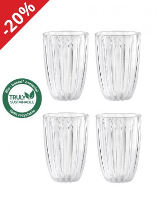 Set 4 pahare, 470 ml, alb, Dolcevita - GUZZINI